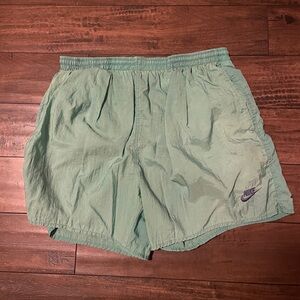 Vintage Nike Swim Trunks Shorts Green M